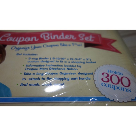 Coupon Mom!  Coupon Binder and EXTRAS Holds 300 Coupons Set NIP - Blue Stripe - Picture 2 of 9